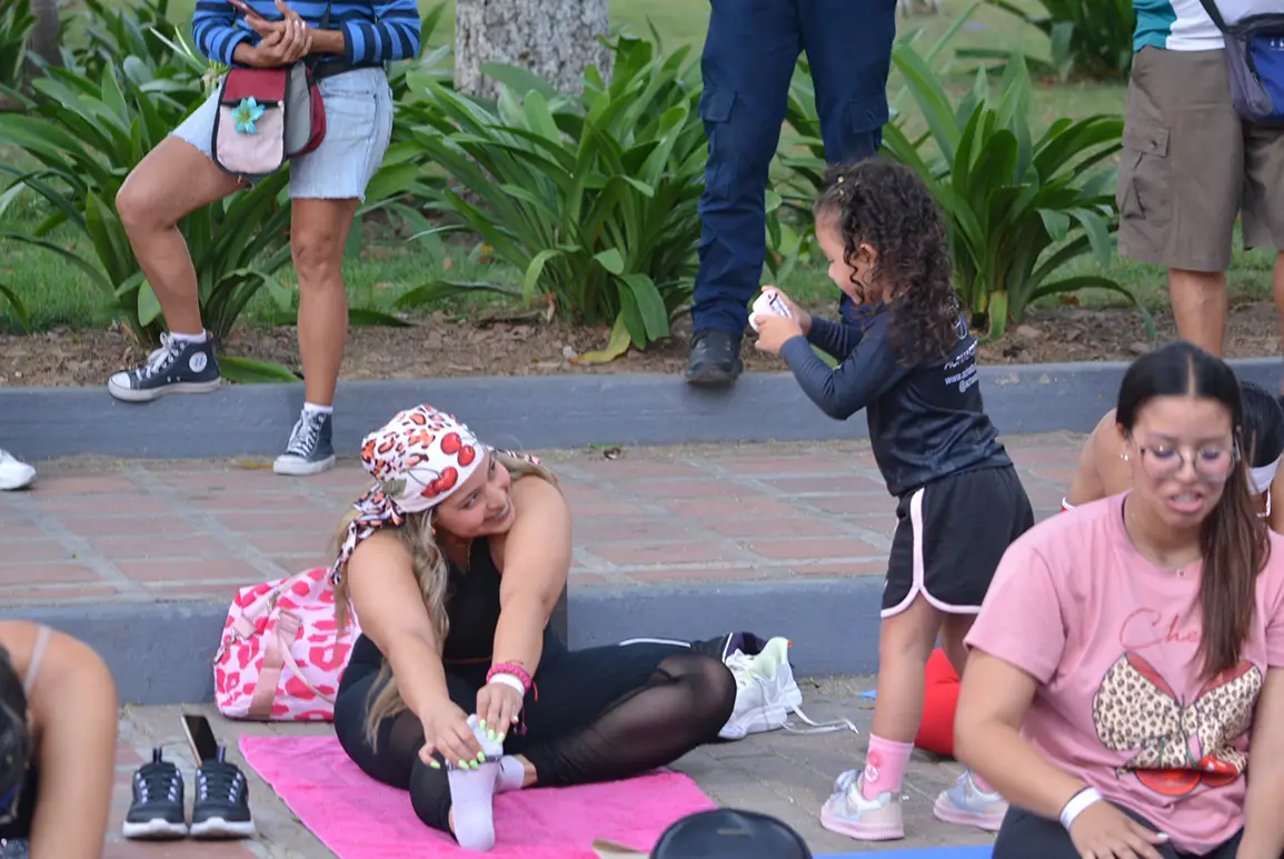 Momento del evento de Yoga y Pilates